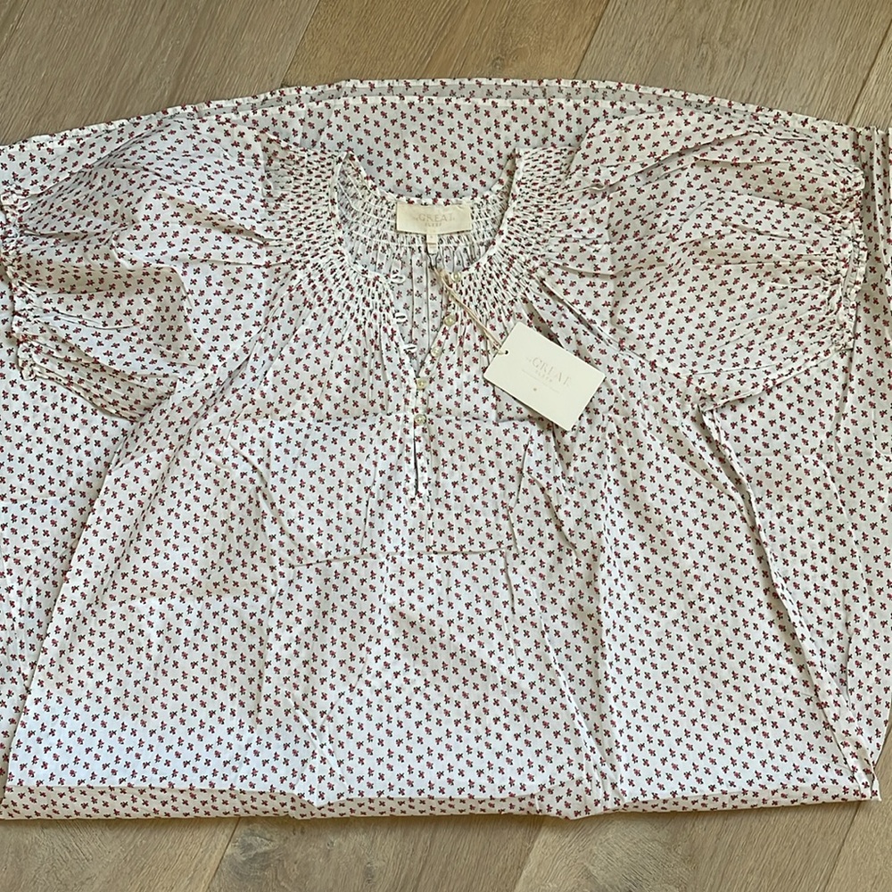 NWT The Great. The Smocked Sleep Gown in Calico Rose. Size 0. - Picture 3 of 9
